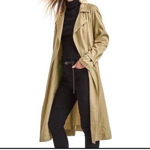 NEW! GAP khaki open front trench coat (S)